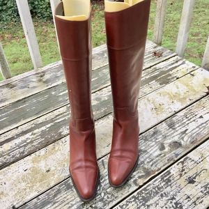 BROWN RALPH LAUREN LEATHER  RIDING BOOTS 7B